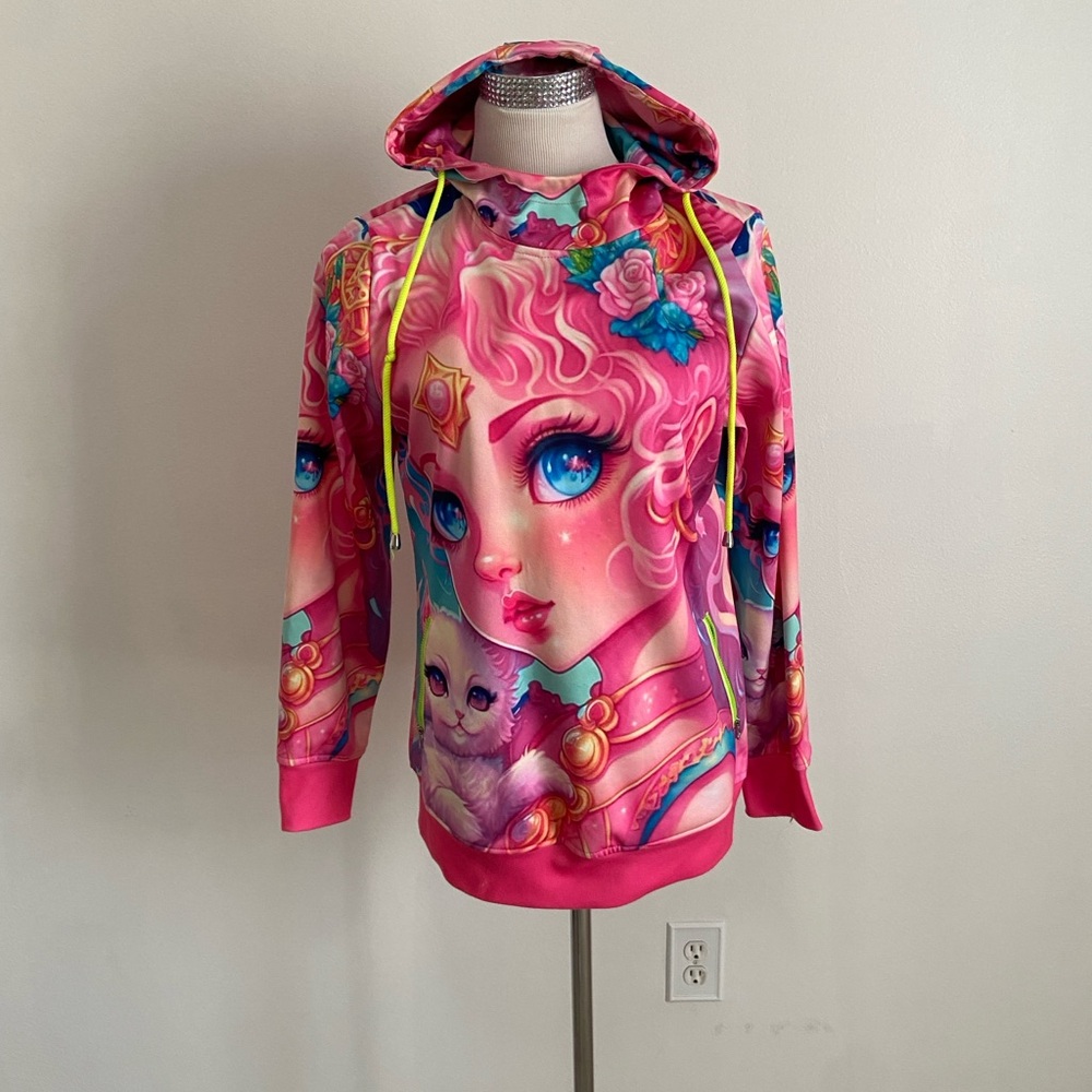 sailor moon anime hoodie ooak